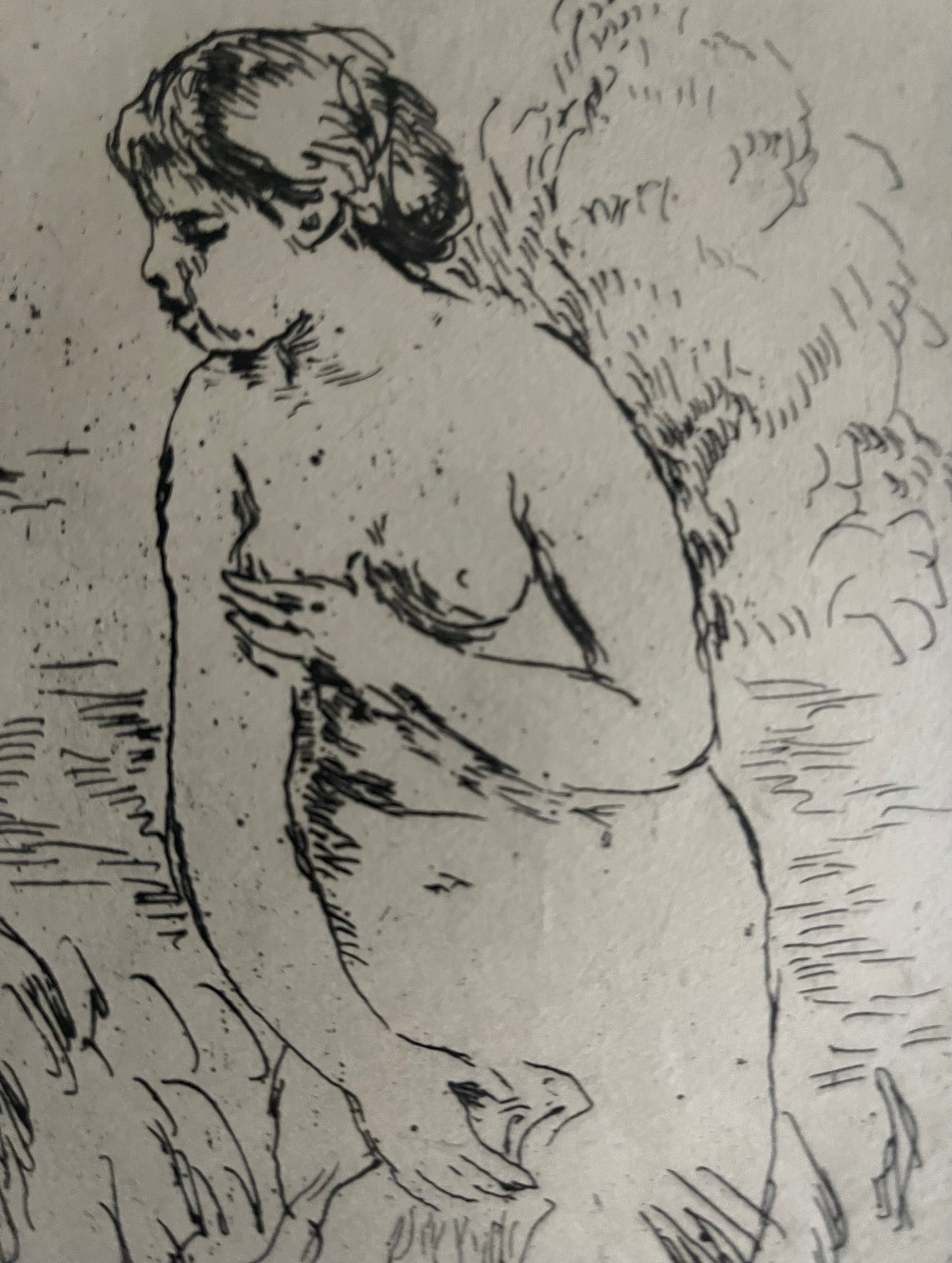 PIERRE-AUGUSTE RENOIR Etching "The Standing Bather"