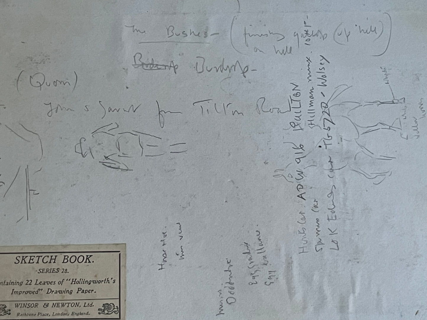 Two Lionel Edwards (1878 - 1966) Sketchbooks some WW1 material