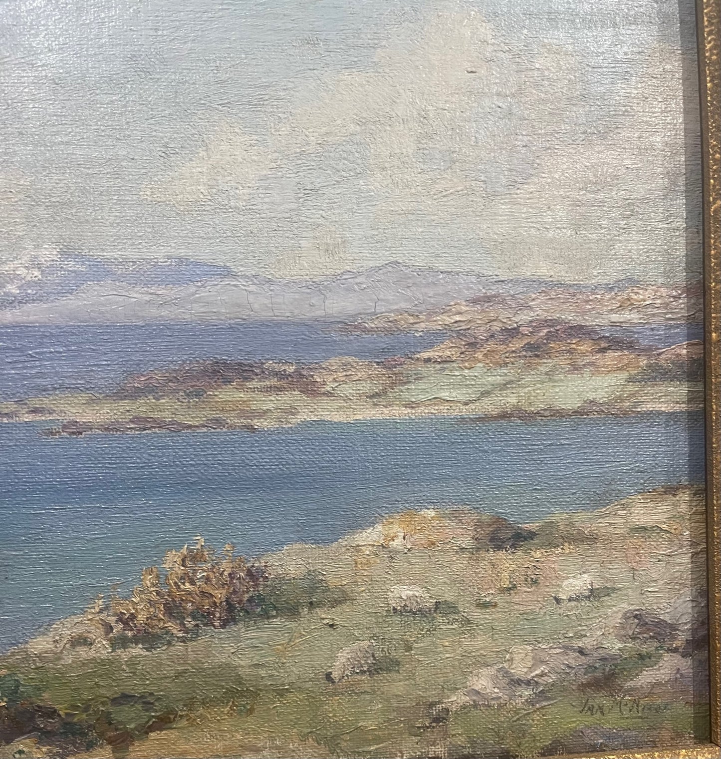 Ian McNicol Oil painting Seascape West Coast of Scotland c1930