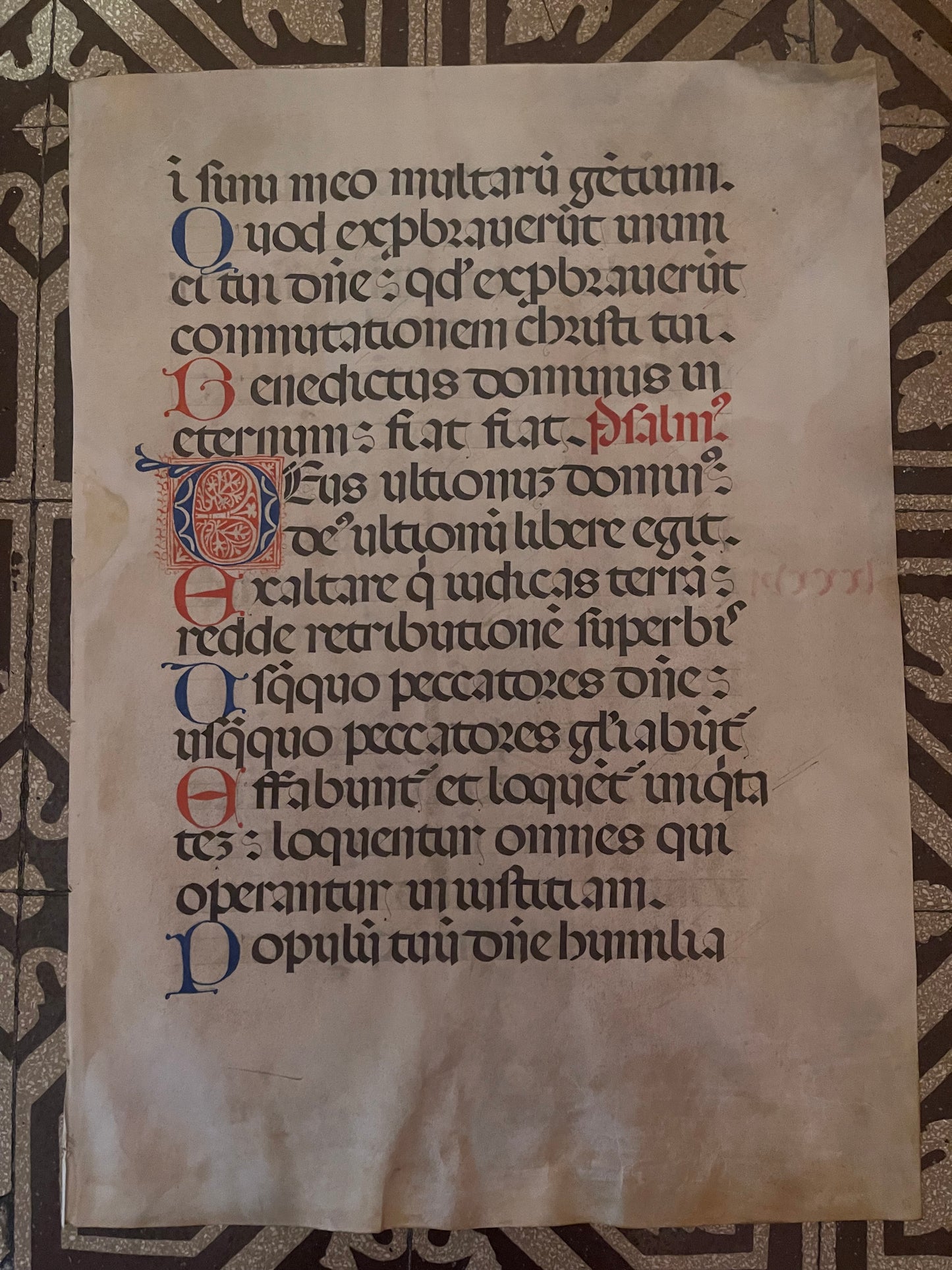 Antiphonal Manuscript Page Circa early 17th century.