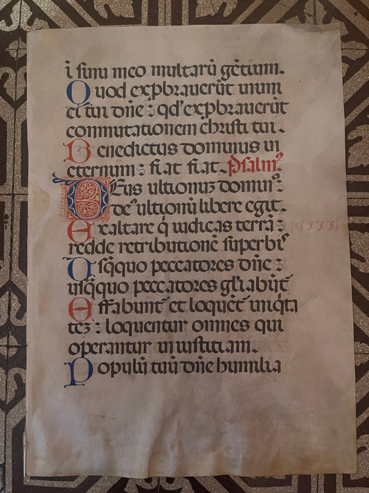 Antiphonal Manuscript Page Circa early 17th century.
