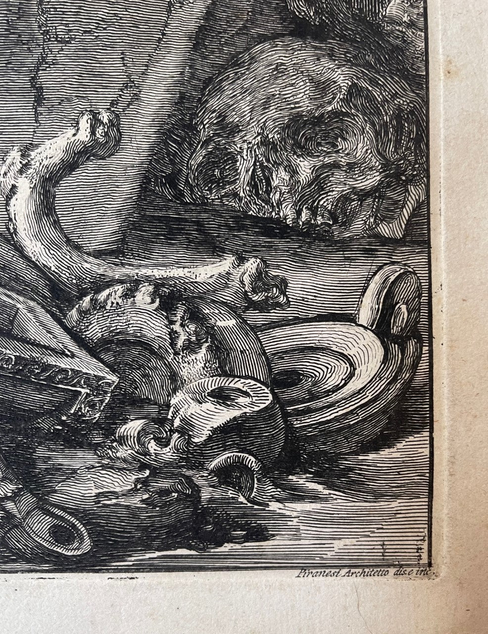 PIRANESI 1720 - 1778 LARGE ETCHING TITLE TO VIEWS OF ROME C1760