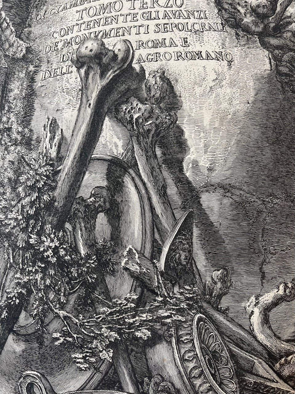 PIRANESI 1720 - 1778 LARGE ETCHING TITLE TO VIEWS OF ROME C1760