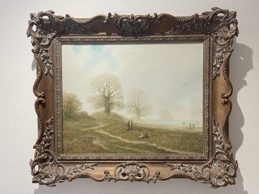 Nicholas Mace British b1949 Oil on Canvas Partridge Shooting Scene