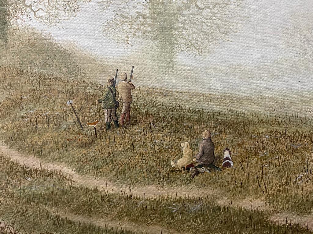 Nicholas Mace British b1949 Oil on Canvas Partridge Shooting Scene