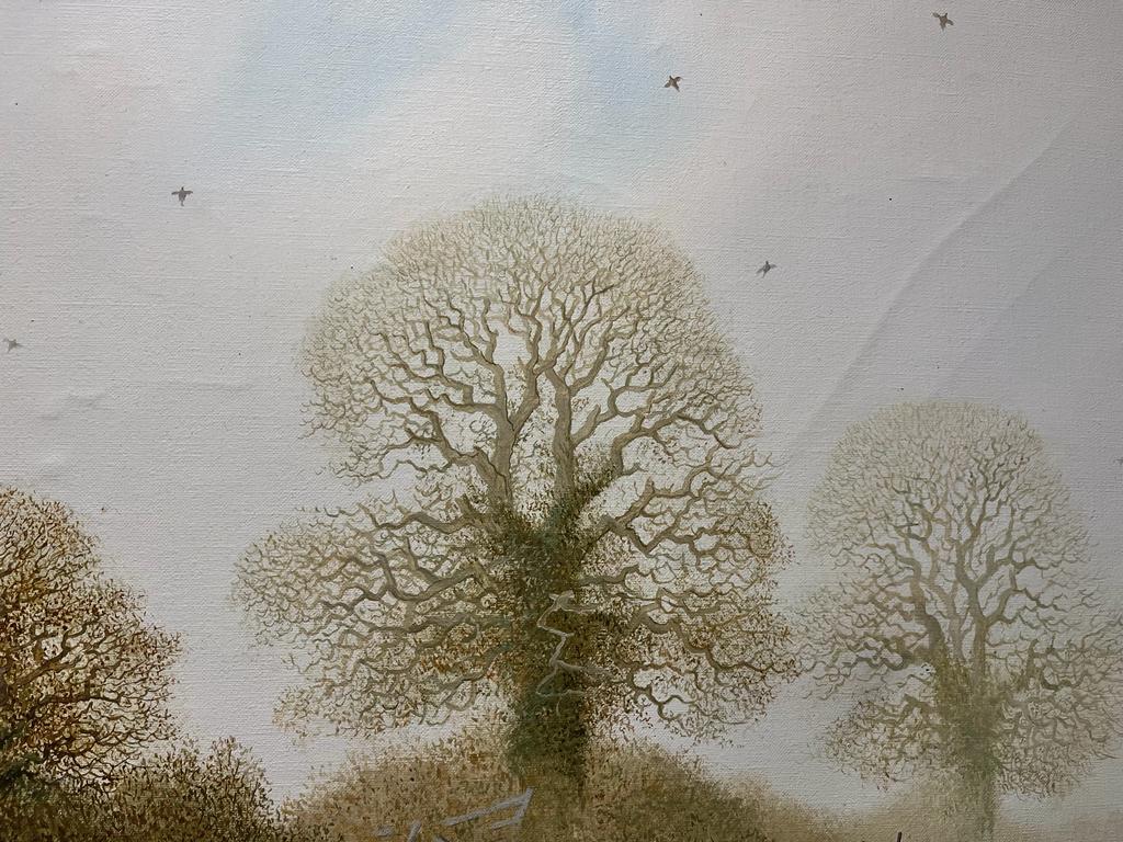 Nicholas Mace British b1949 Oil on Canvas Partridge Shooting Scene