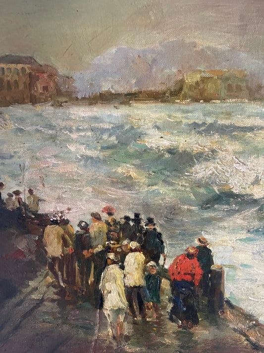 OLIO SU TAVOLA FREDERICK L SEXTON 1889 - 1975 IMPRESSIONISTA DEL NEW ENGLAND USA