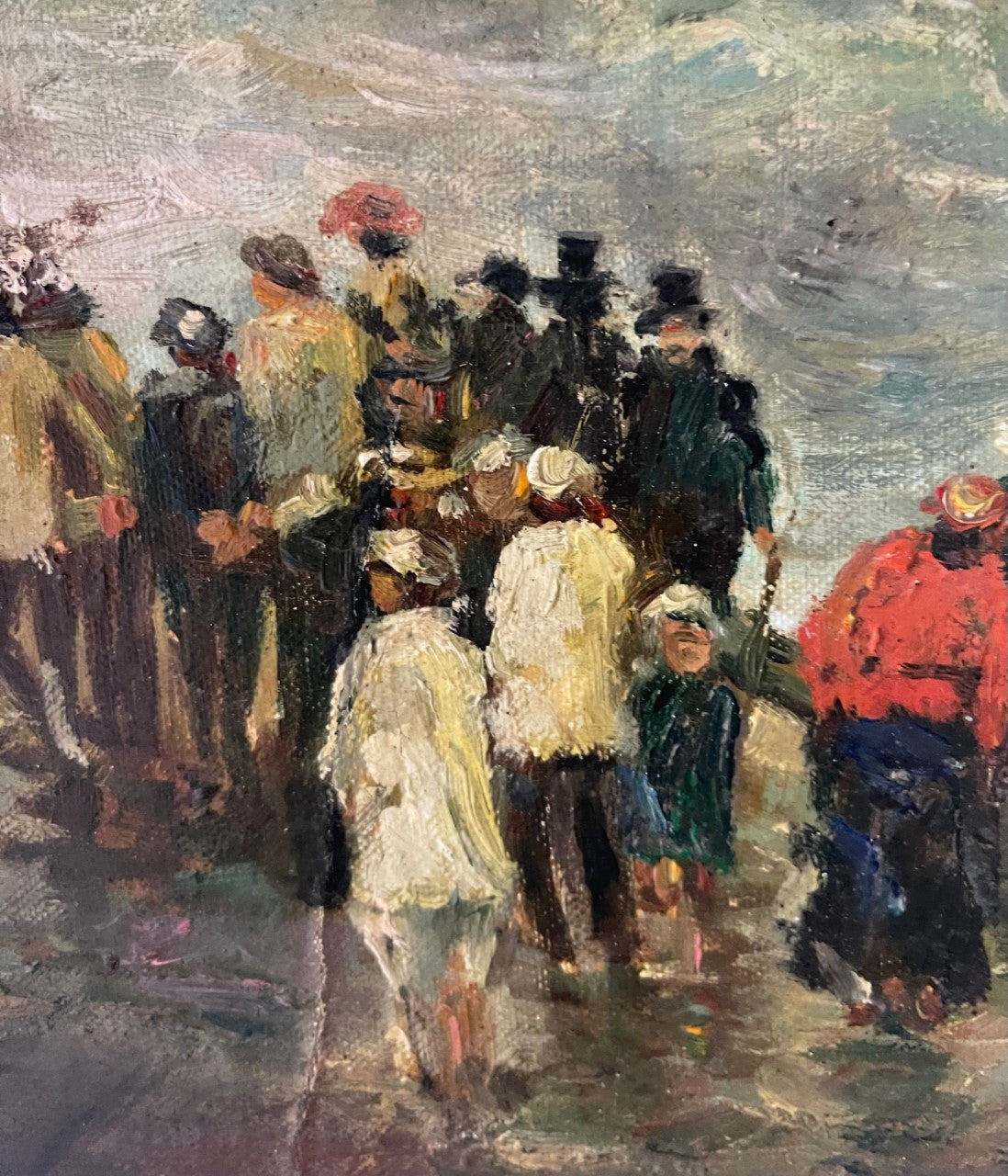 OLIO SU TAVOLA FREDERICK L SEXTON 1889 - 1975 IMPRESSIONISTA DEL NEW ENGLAND USA