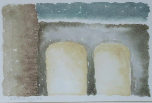 Donal Mckenzie "Torino Showers" Watercolour on Paper 1996