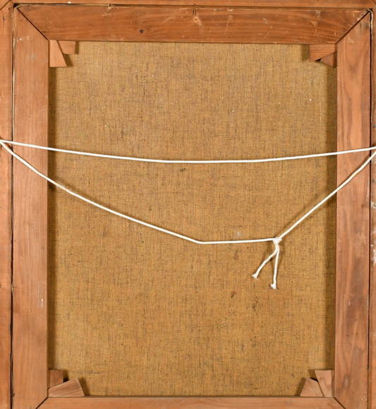 Mother and Child Mid Century Oil on Canvas