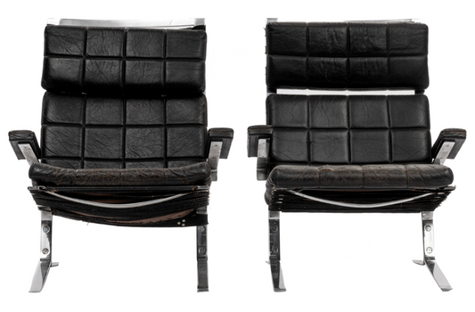 A pair of original 'Grand Joker' armchairs by Olivier Mourgue for Airborne 60's