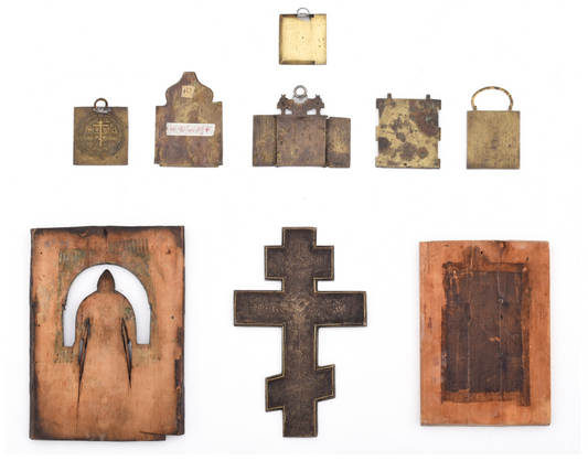 Collezione di icone in bronzo della fine del XVIII e dell'inizio del XIX secolo