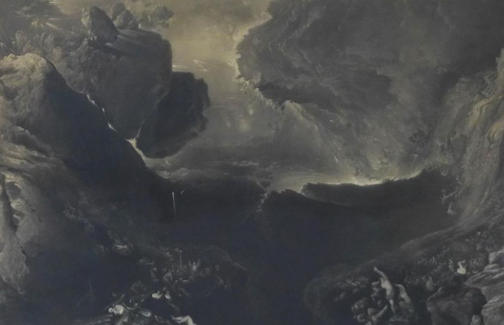 John Martin 1789-1854 Original Lithograph - 'The Great Day of Wrath' Stunning Frame