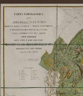 Map Of Rome Carta Topografica del Suburbano di Romai, 1839 (Topographic map of Rome and its surroundings in 1839)