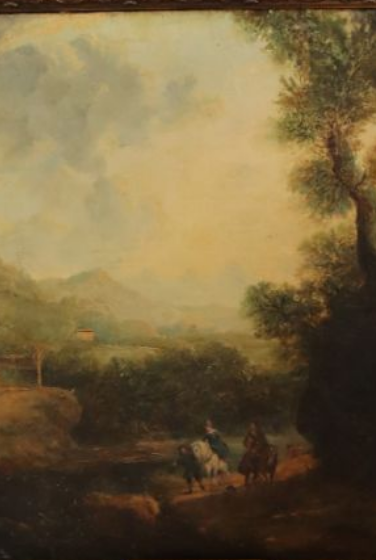 Frederick De Moucheron 1633-1686 Grande olio su tela del XVII secolo