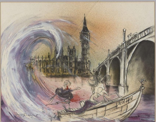 Margaret Thatcher Original Political Cartoon by Simon Spilsbury