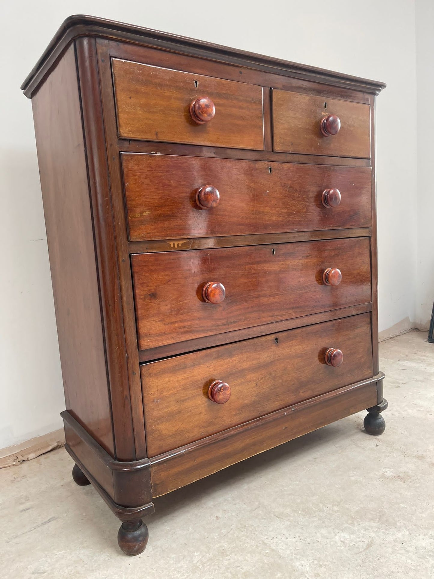 Victorian Oak Tallboy Chest of Drawers