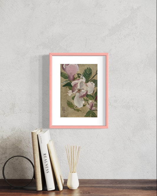 Olio di fiori su tavola datato 1938