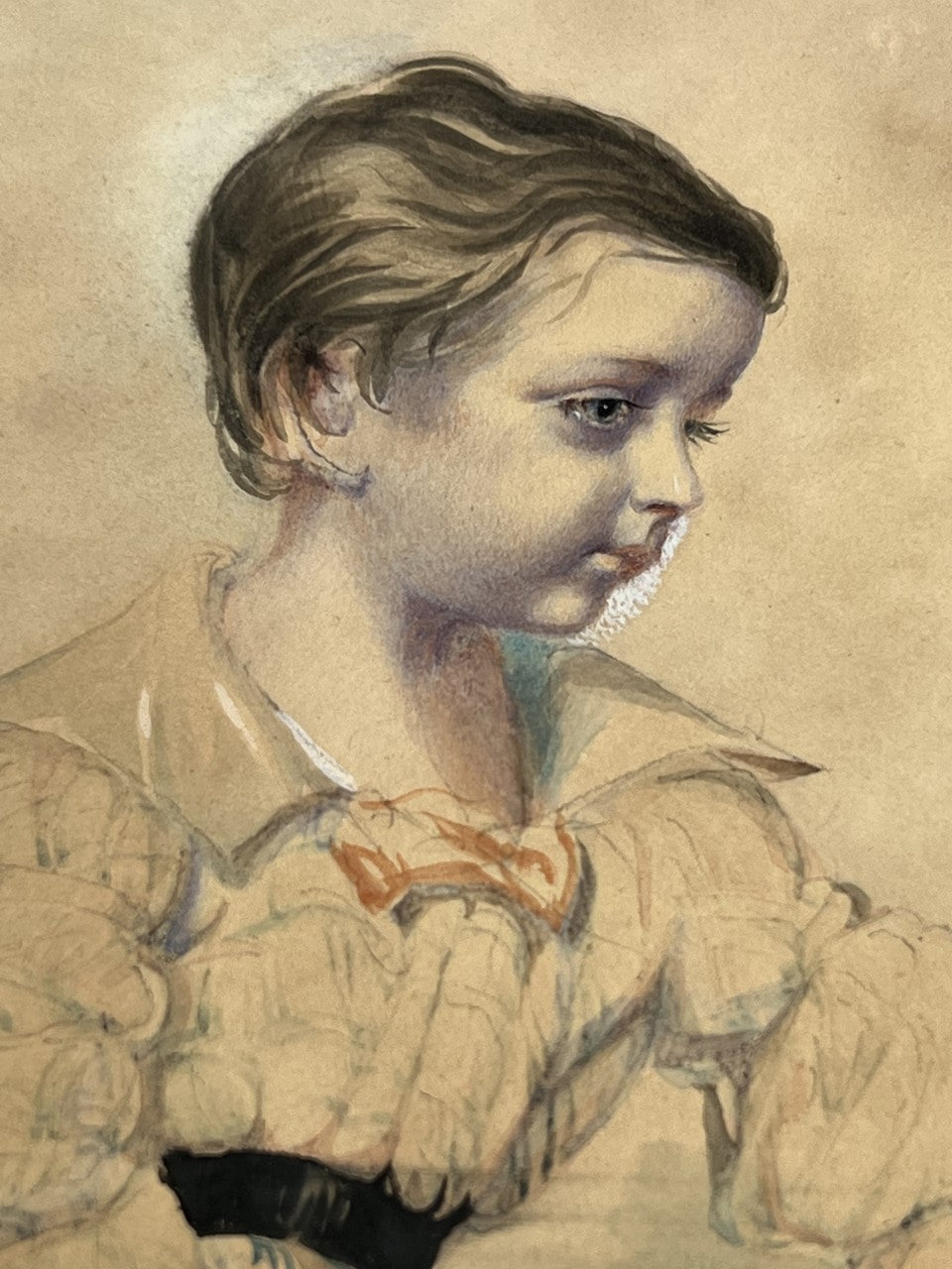 Ritratto di un bambino di Colesworthy Grant, Calcutta 1843