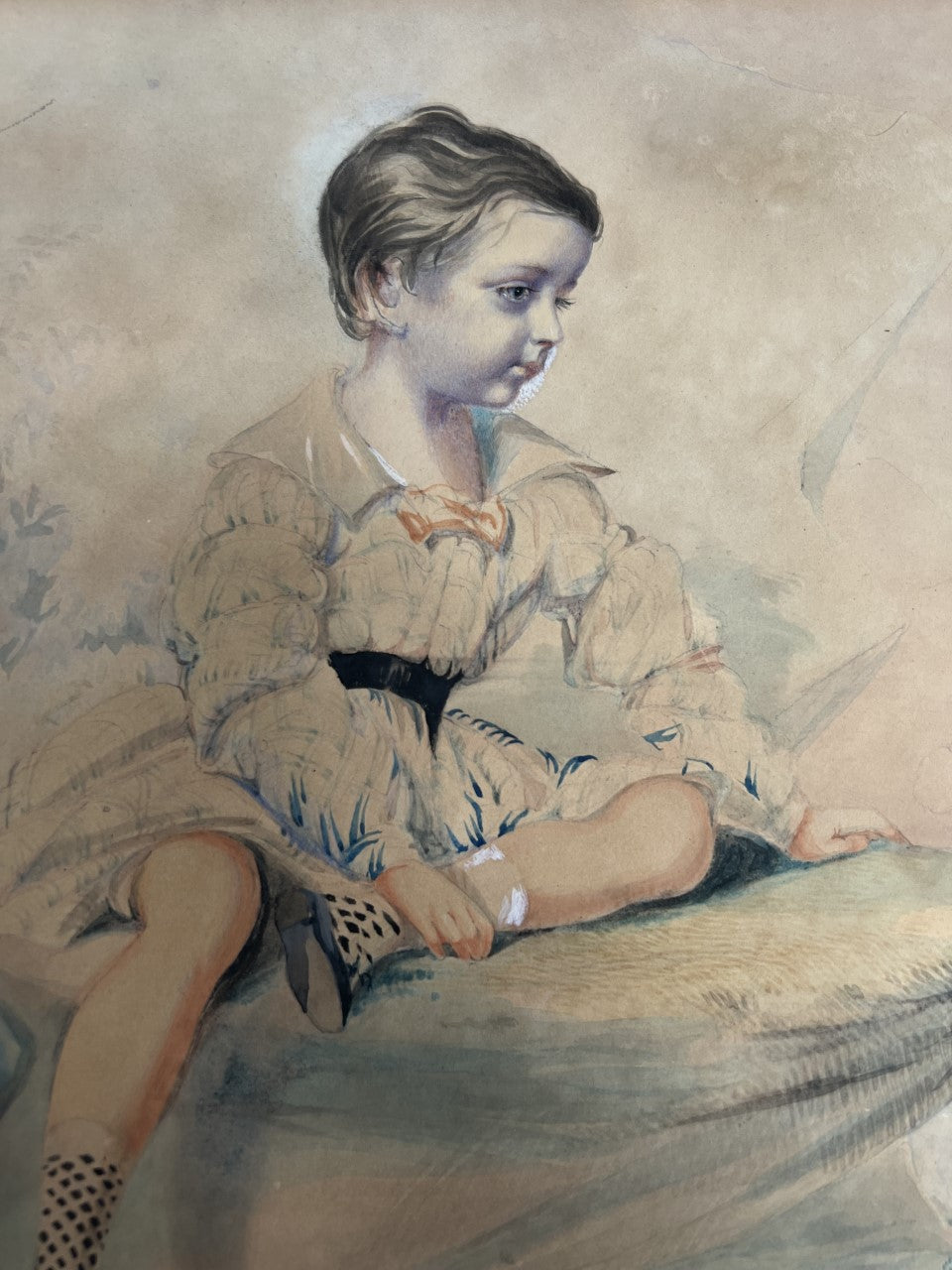 Ritratto di un bambino di Colesworthy Grant, Calcutta 1843