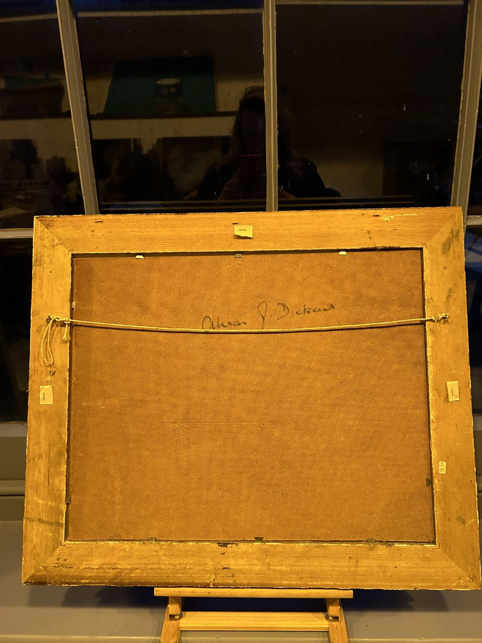 Mid Century Lakeside Oil on Board Landscape by Alison M Dickens