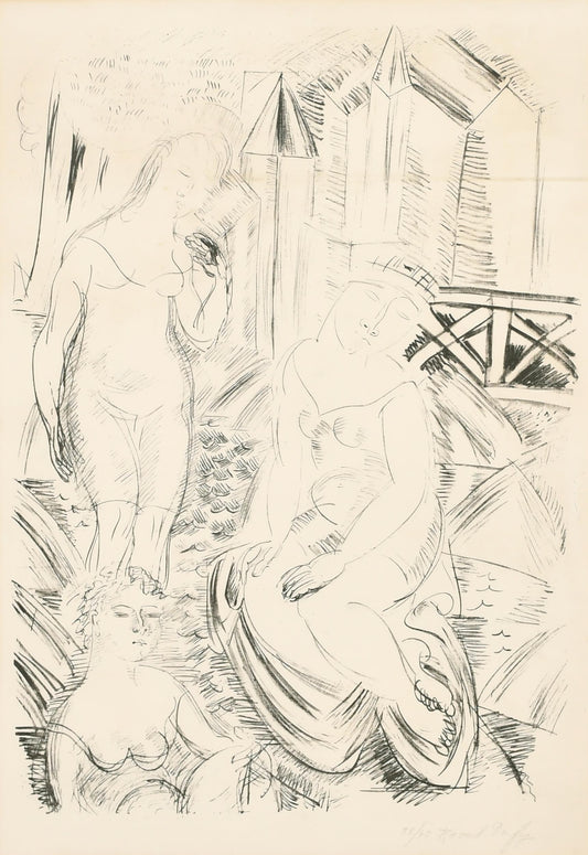 RAOUL DUFY 1877-1953 SIGNED AND NUMBERED LITHO "BATHERS" 1925