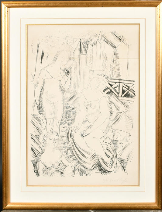 RAOUL DUFY 1877-1953 SIGNED AND NUMBERED LITHO "BATHERS" 1925