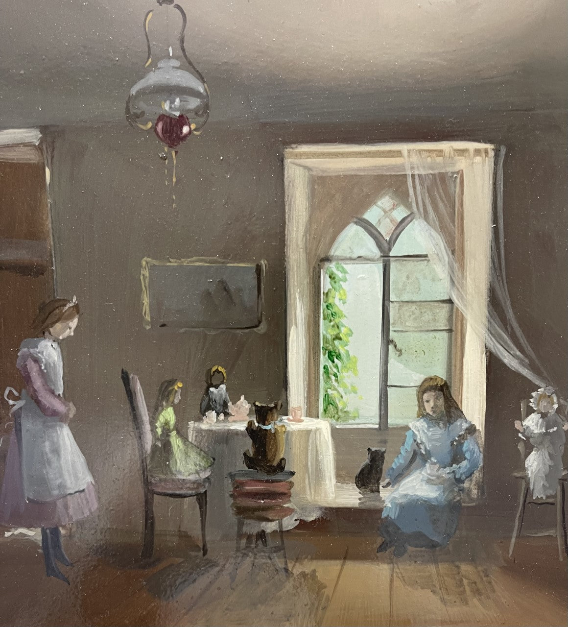 Deborah Jones 1921-2012  Oil on canvas - Tea Party