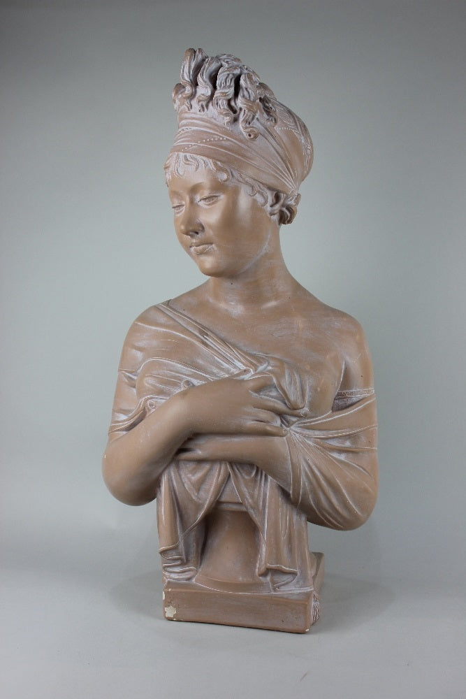 Joseph Chinard (1756-1813) 19th Century French Terracotta Bust of Madame Recamier
