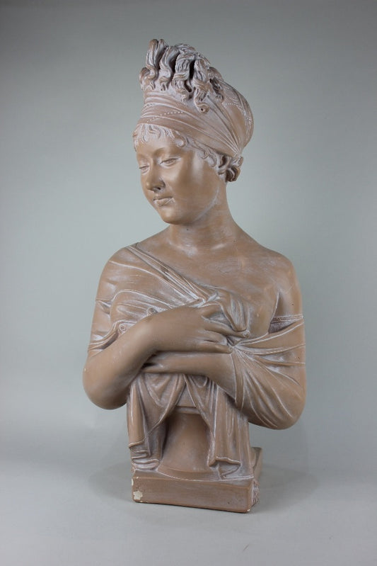 Joseph Chinard (1756-1813) 19th Century French Terracotta Bust of Madame Recamier