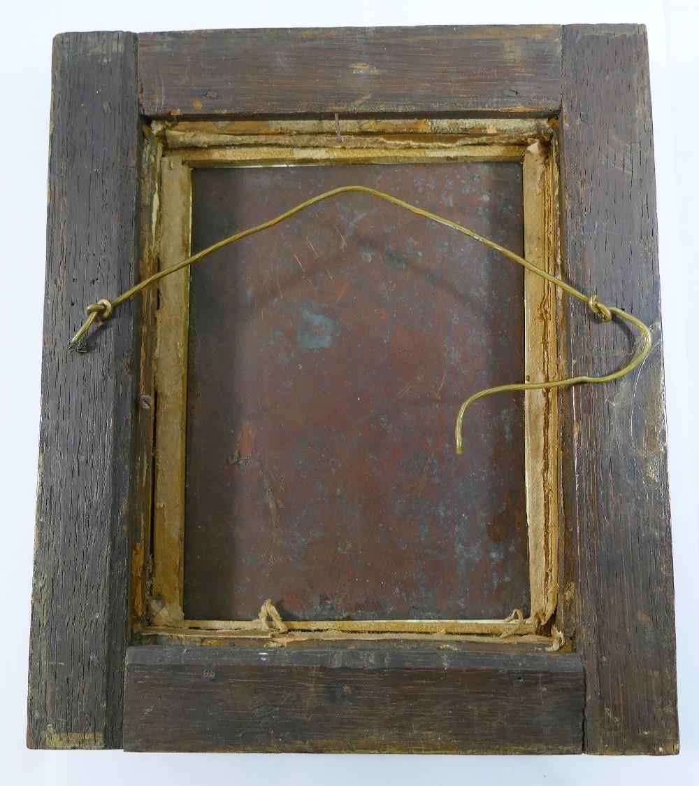 Dipinto antico della fine del XVI secolo Madre e bambino