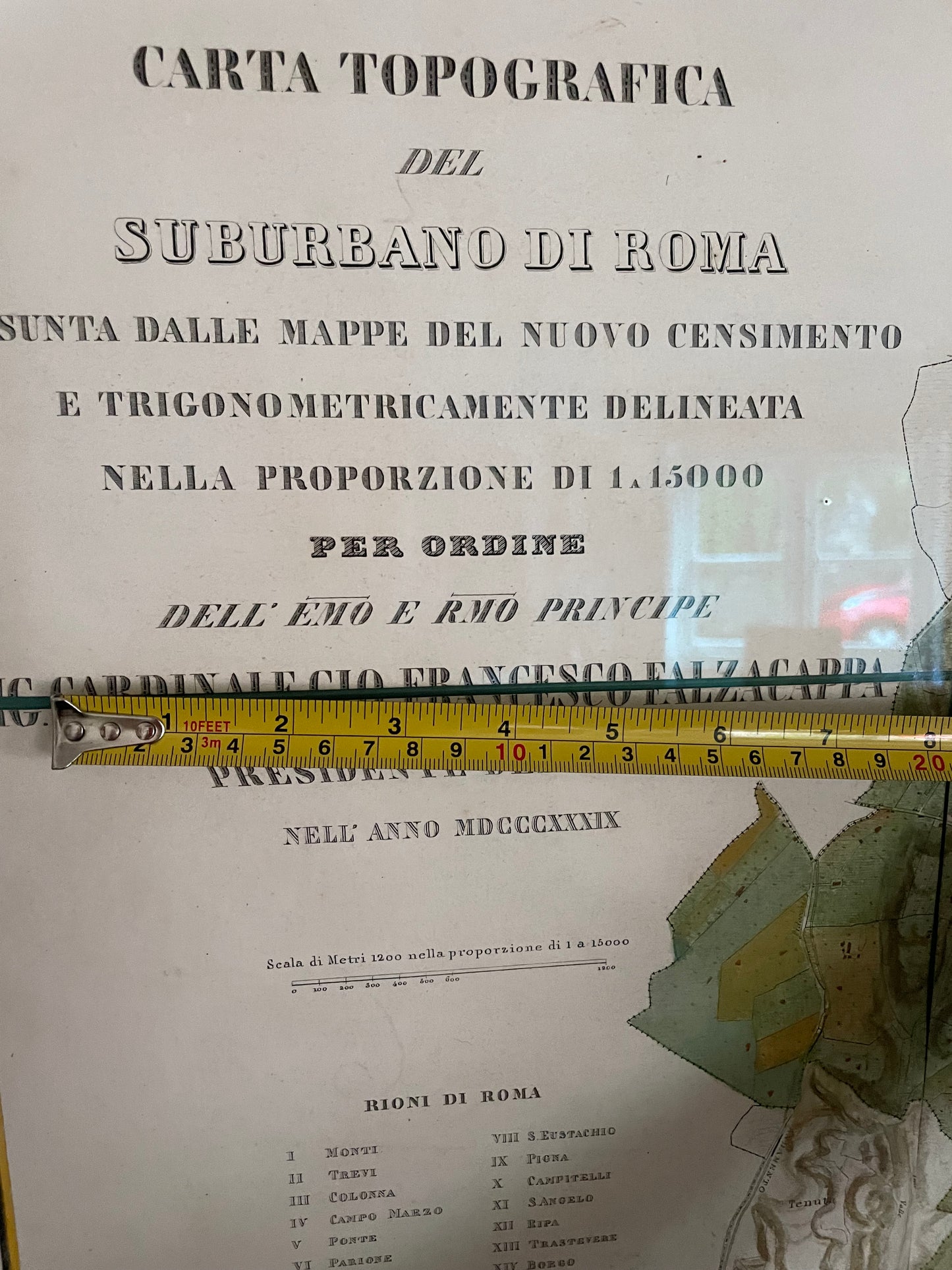 Map Of Rome Carta Topografica del Suburbano di Romai, 1839 (Topographic map of Rome and its surroundings in 1839)