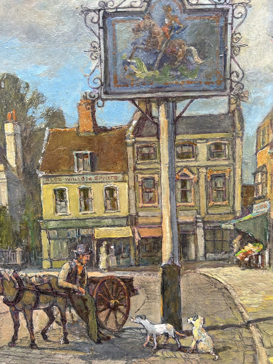 Piazza del mercato di Westerham di Jack Cross 1910 circa