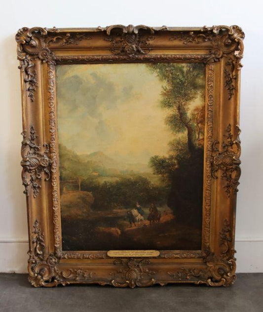 Frederick De Moucheron 1633-1686 Grande olio su tela del XVII secolo