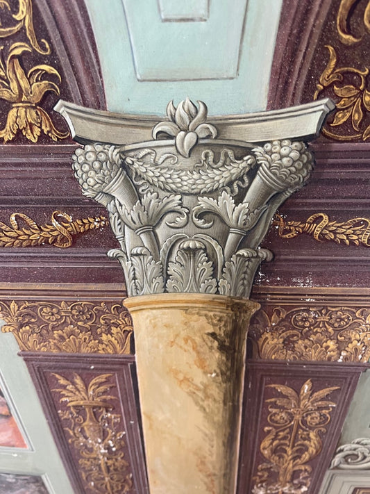 Figures in a church Ivo Barbaresi Italian b1915