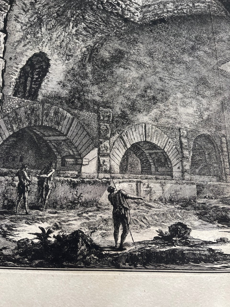 Large 18th century Piranesi etching from his Views of Rome.