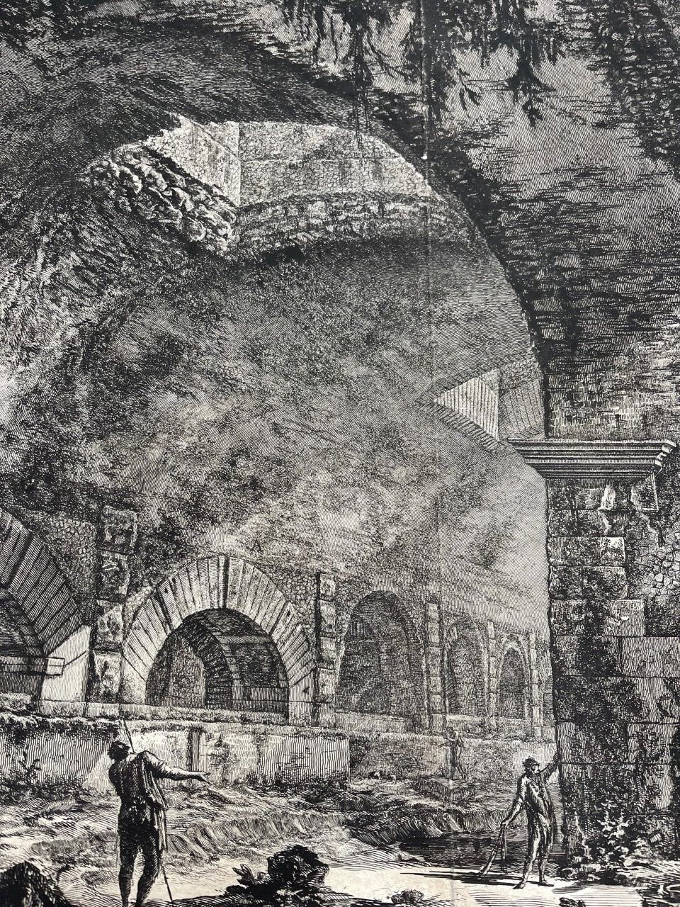 Large 18th century Piranesi etching from his Views of Rome.