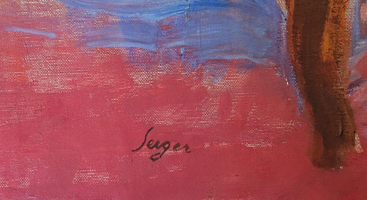 Frederick Serger b.1889 "Seated Women In Pink"Oil on Canvas