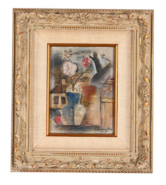 SIMKHA SIMKHOVITCH (AMERICAN/RUSSIAN 1893-1949) STILL LIFE AND HOUSES