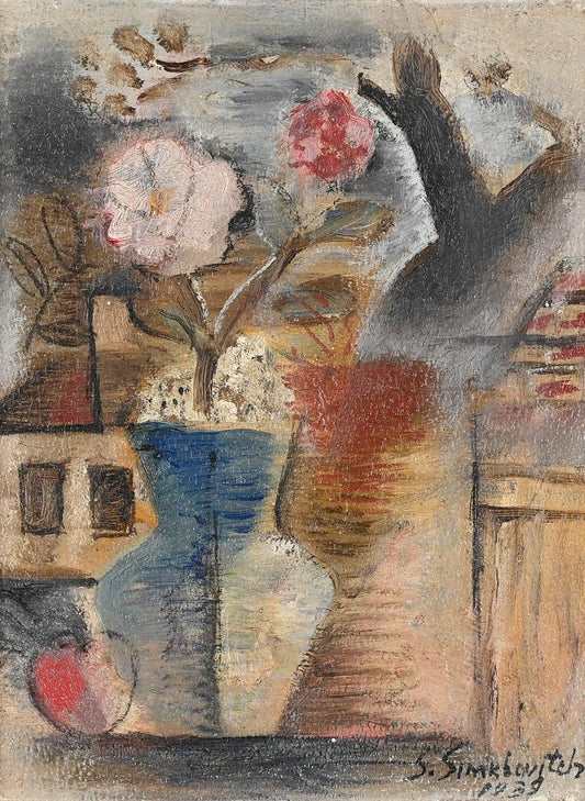 SIMKHA SIMKHOVITCH (AMERICAN/RUSSIAN 1893-1949) STILL LIFE AND HOUSES