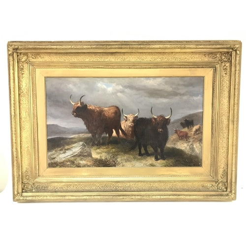 A Scottish landscape oil on canvas c1867 by Aster Richard Chilton Corbould (1811-1882).