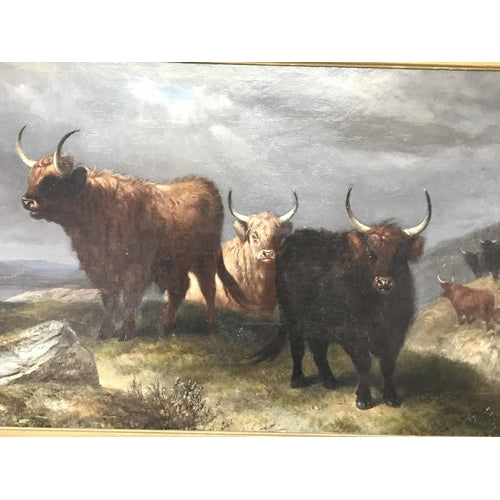 A Scottish landscape oil on canvas c1867 by Aster Richard Chilton Corbould (1811-1882).