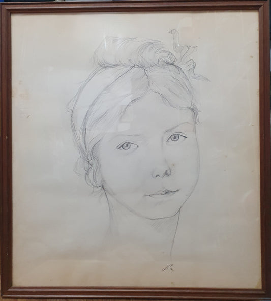 Female Portrait In Pencil