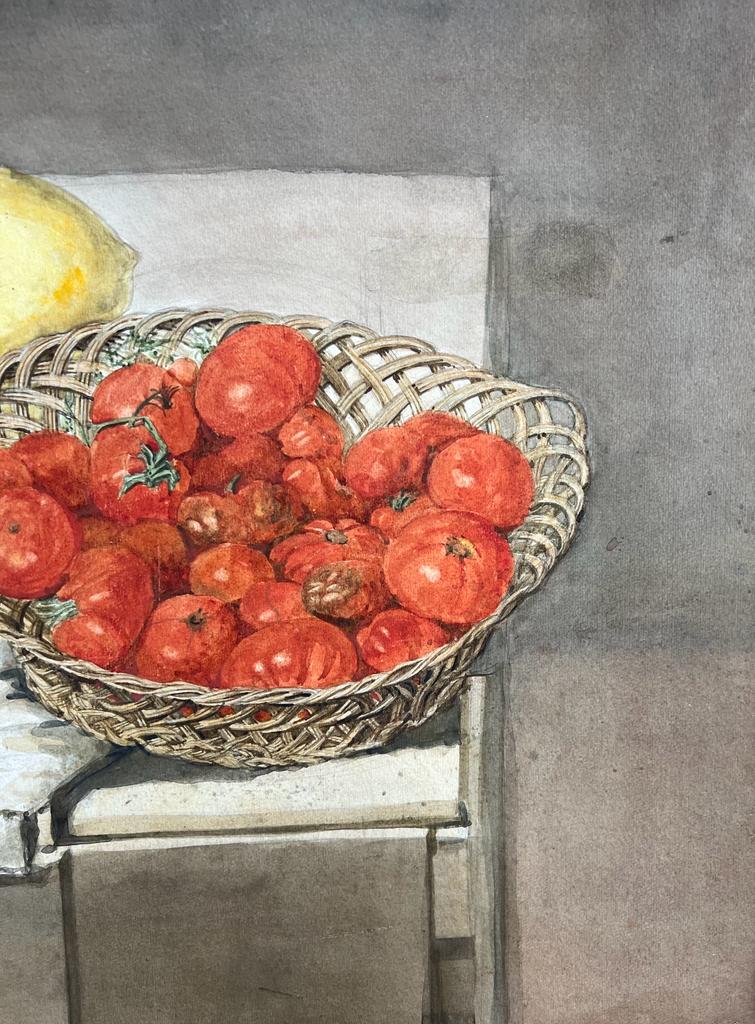 Large watercolour still life of Fruit and Tomatoes