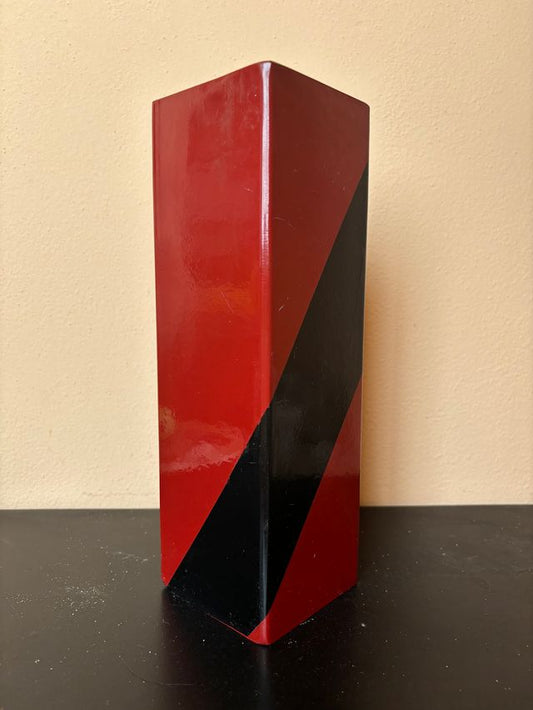 Japanese Red and Black Lacquer Vase