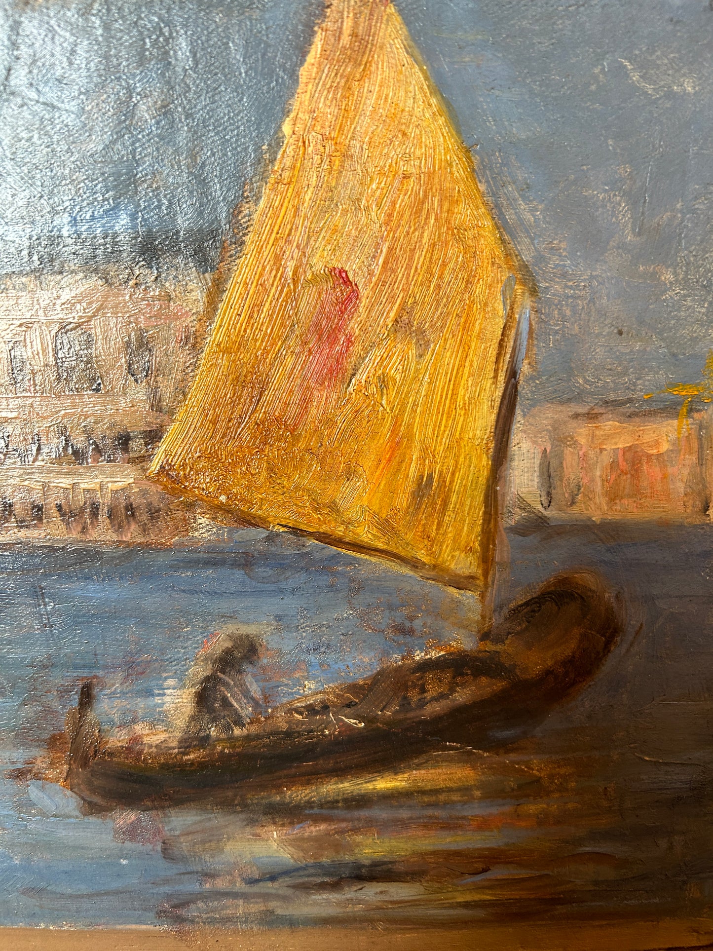 Golden Sails on the Grand Canal (oil on canvas)