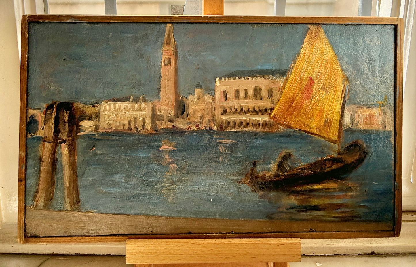 Golden Sails on the Grand Canal (oil on canvas)