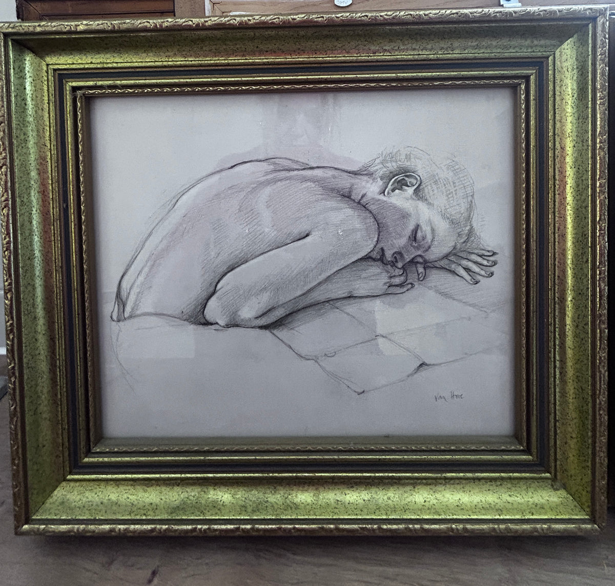 Pair of Francis Van Hove Pencil Studies Signed and Framed