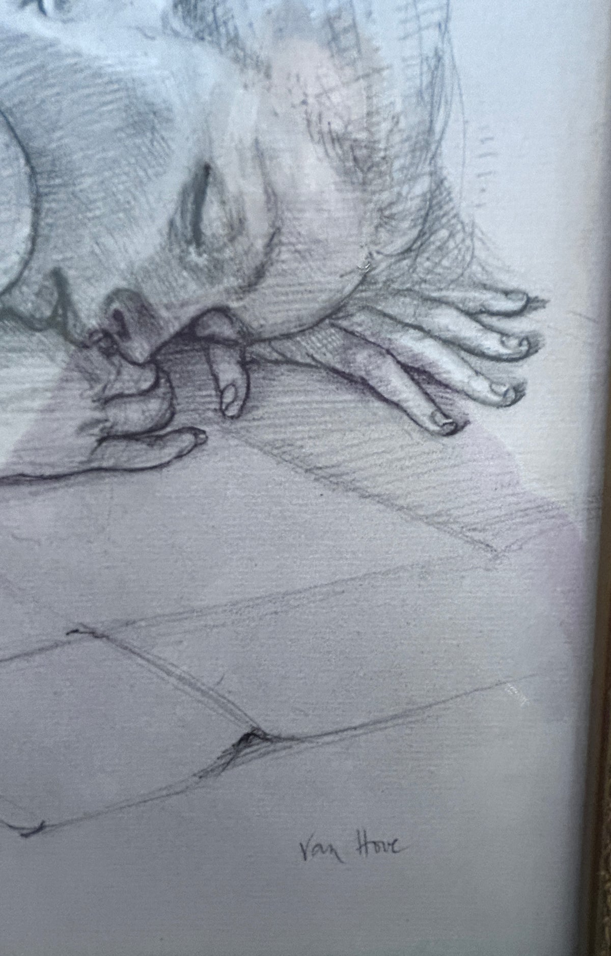 Pair of Francis Van Hove Pencil Studies Signed and Framed