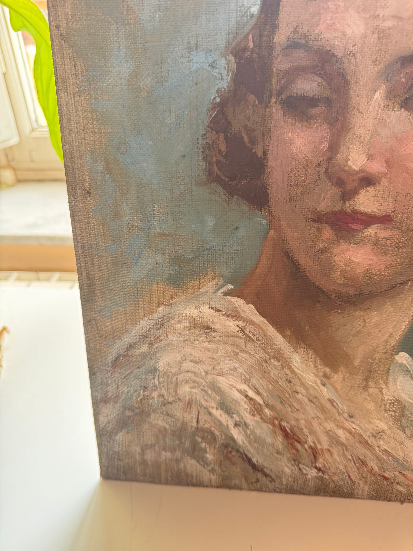 Circa 1930’s Oil  Portrait Sketch of a Beautiful Woman